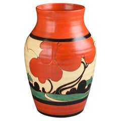 Clarice Cliff RARE RED AUTUMN ISIS VASE C.1931