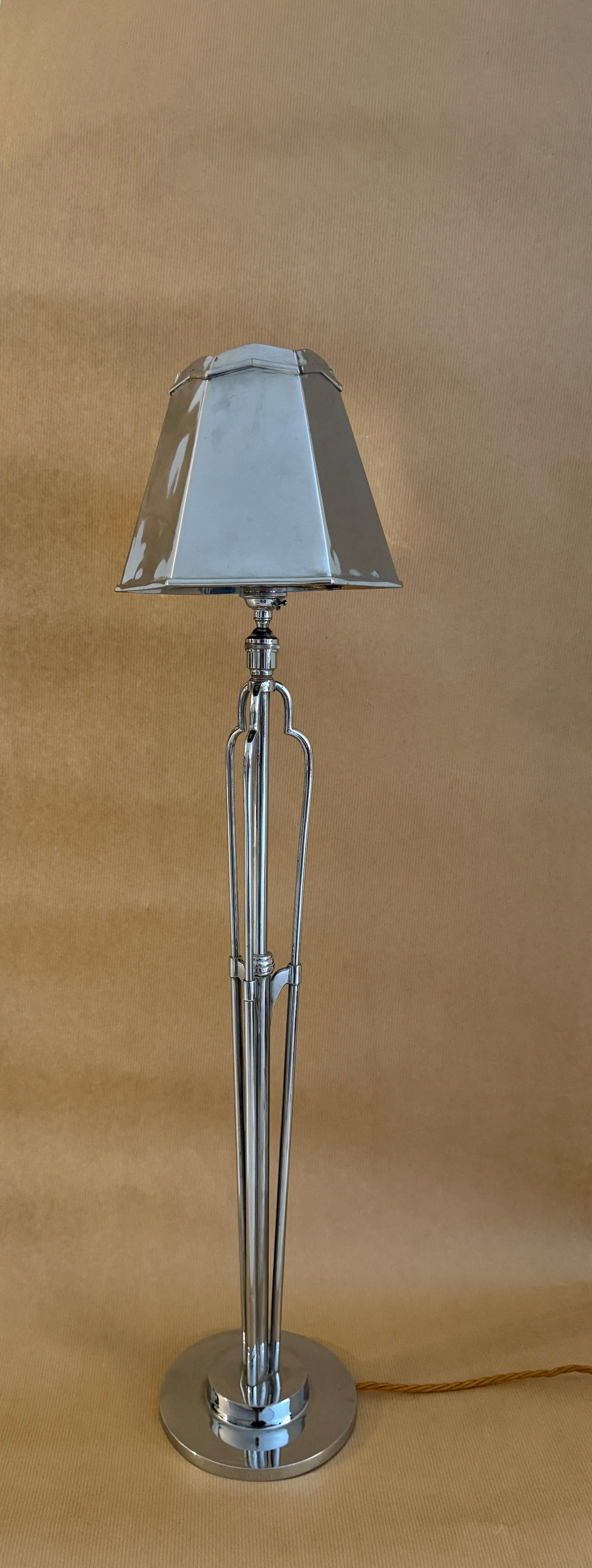 If you know you know 
Tucker & Edgar Ltd London, designed by Miss Elsie Roberts in the studio of Oswald Milne for Claridges Hotel, ca.1932  A very rare a well made pair, they are original 1930s, the bases are three pillars which come together it the