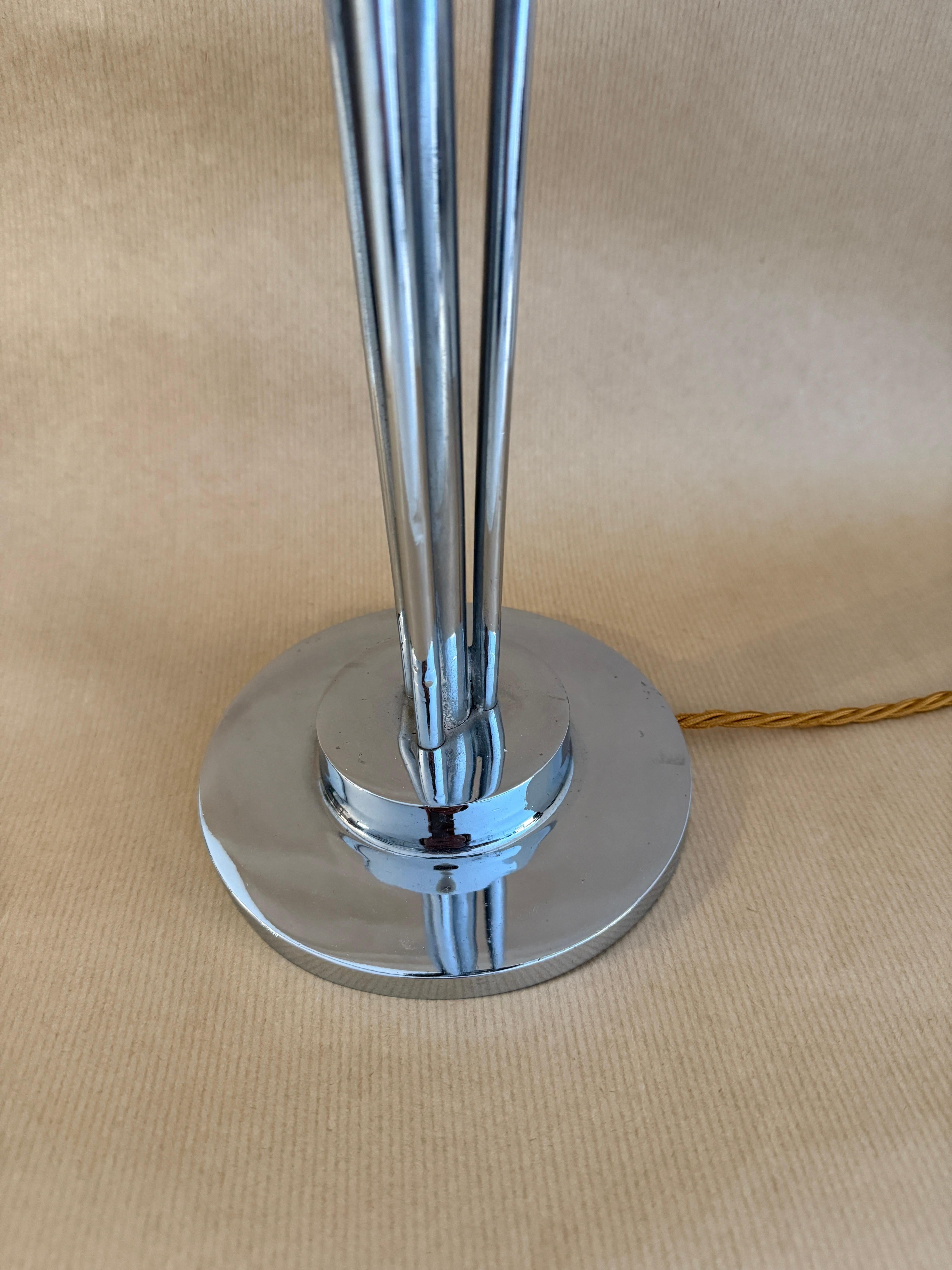Chrome Provenance Claridge Hotel London   A 1932 Elsie Roberts & Oswald Milne desk lamp For Sale