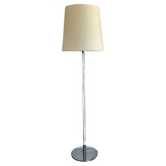 Claridge’s modernist style glass and chrome elegant floor lamp