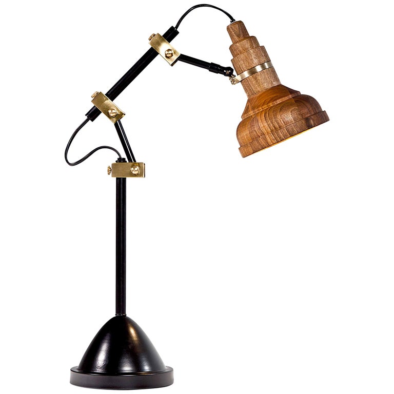 Wood Desk Lamp Study Light, Vintage Wooden Table Lamps