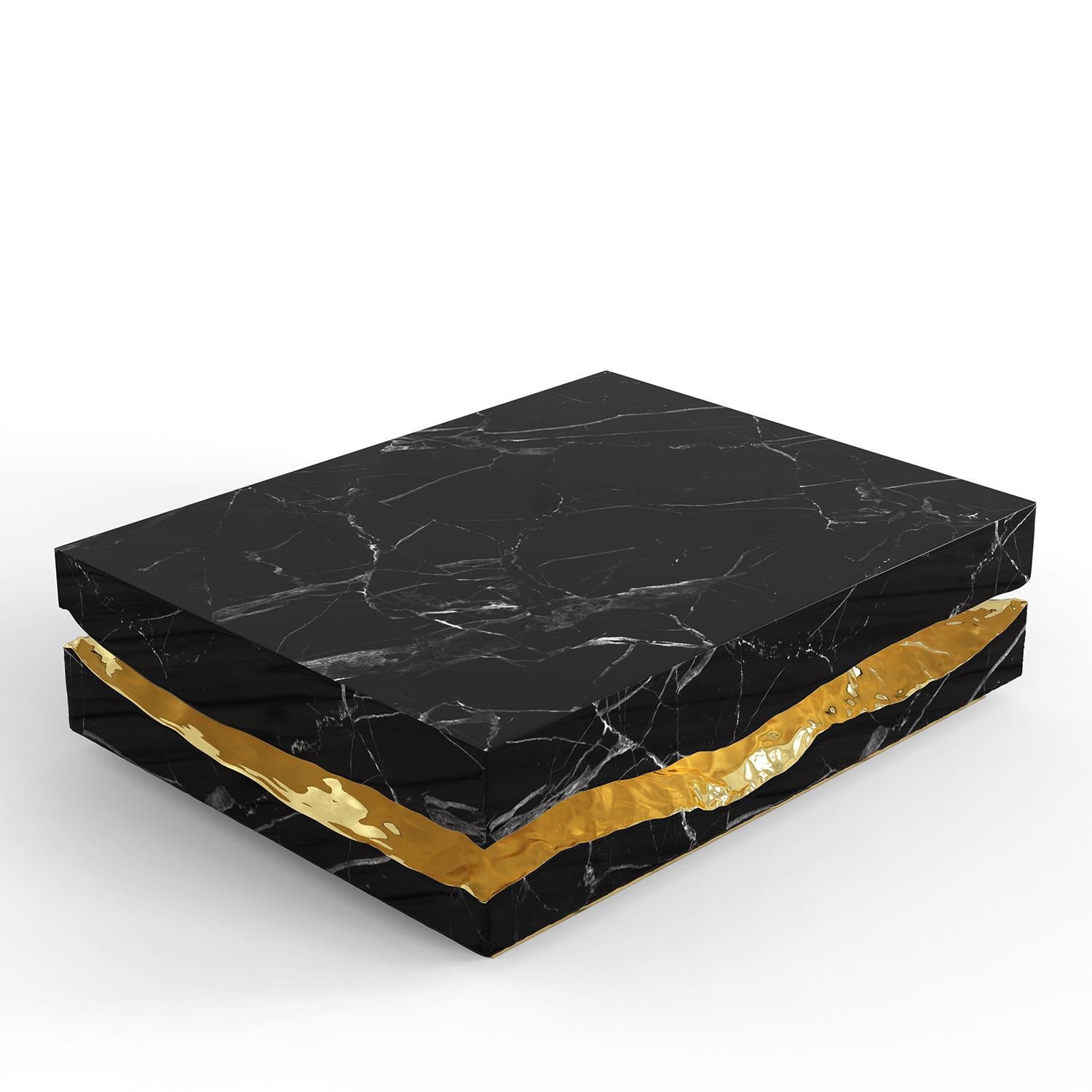 Table basse en marbre noir Clarina Neuf - En vente à Paris, FR