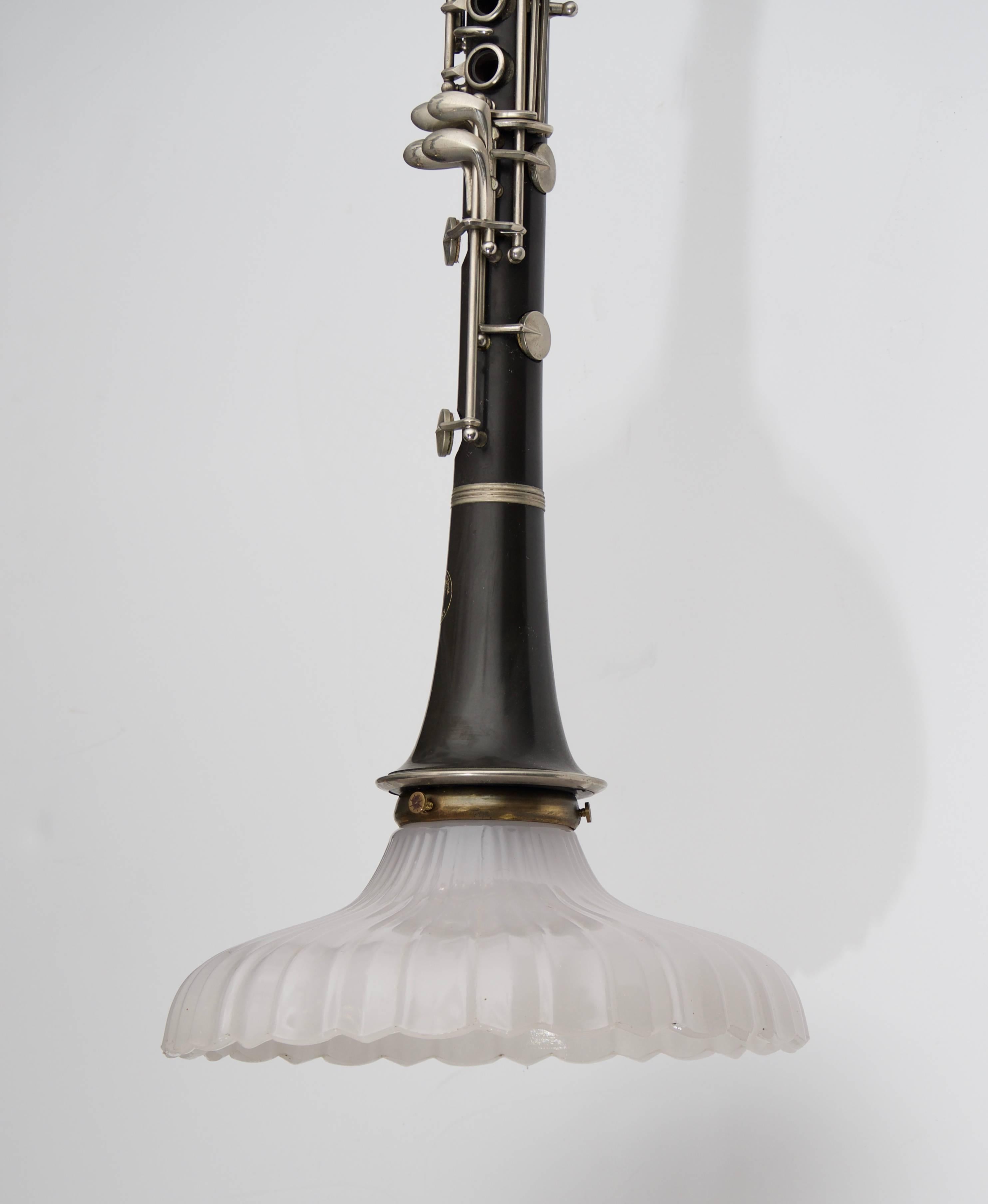 Art Deco Clarinet Form Chandelier For Sale