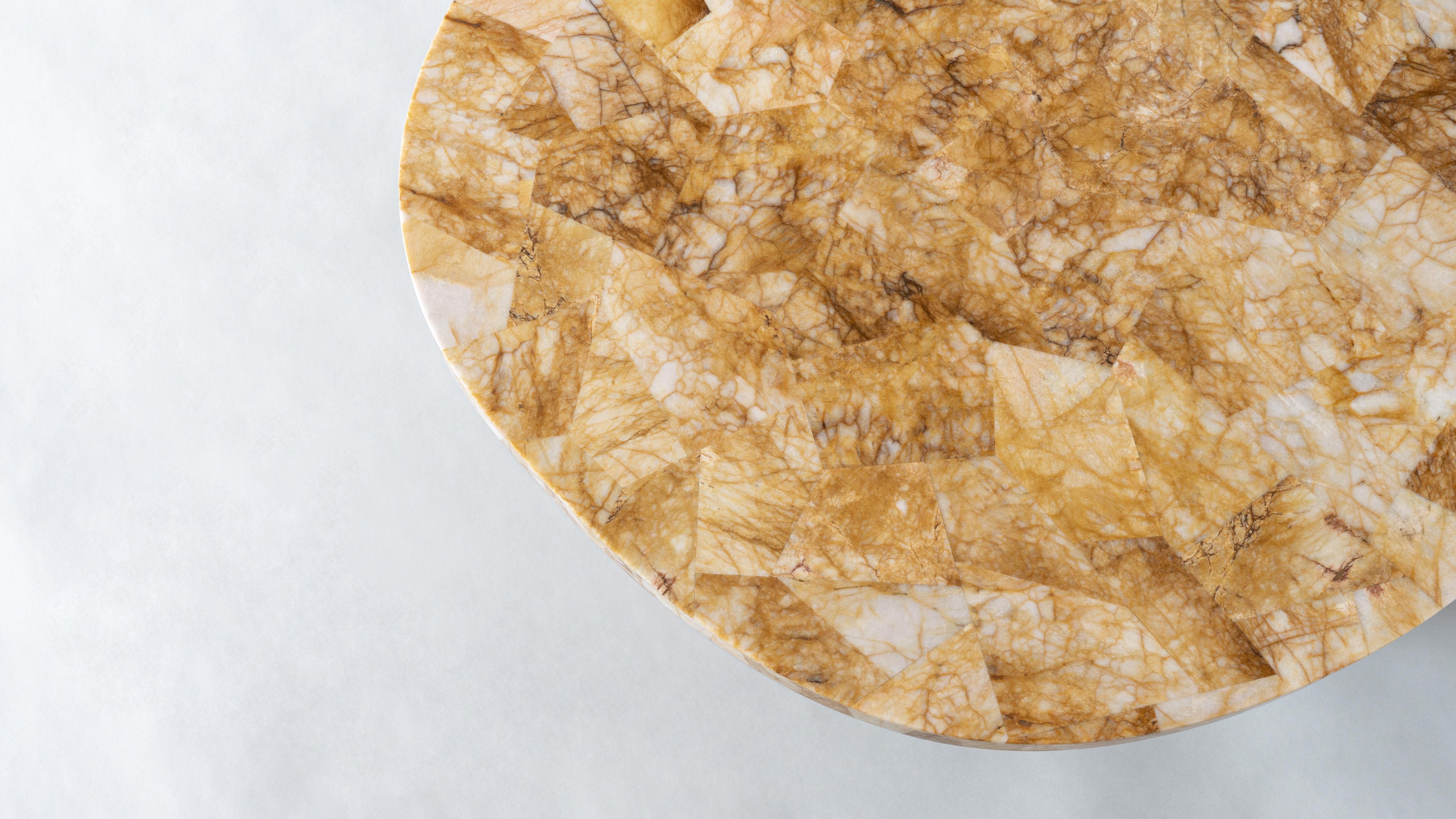 Indien Table d'appoint Clarion par DeMuro Das dans la photo en jaspe en vente