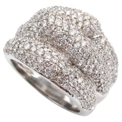 Claris-A 18 Karat Gold Diamond Tripple Dome Ring