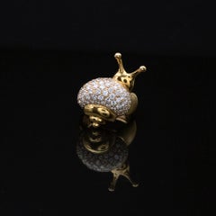 Anello a chiocciola con diamante in oro giallo 18 carati Claris.A - Gioielli con animali