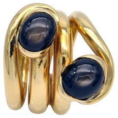 Claris-A Schwarzer Sternsaphir Goldring