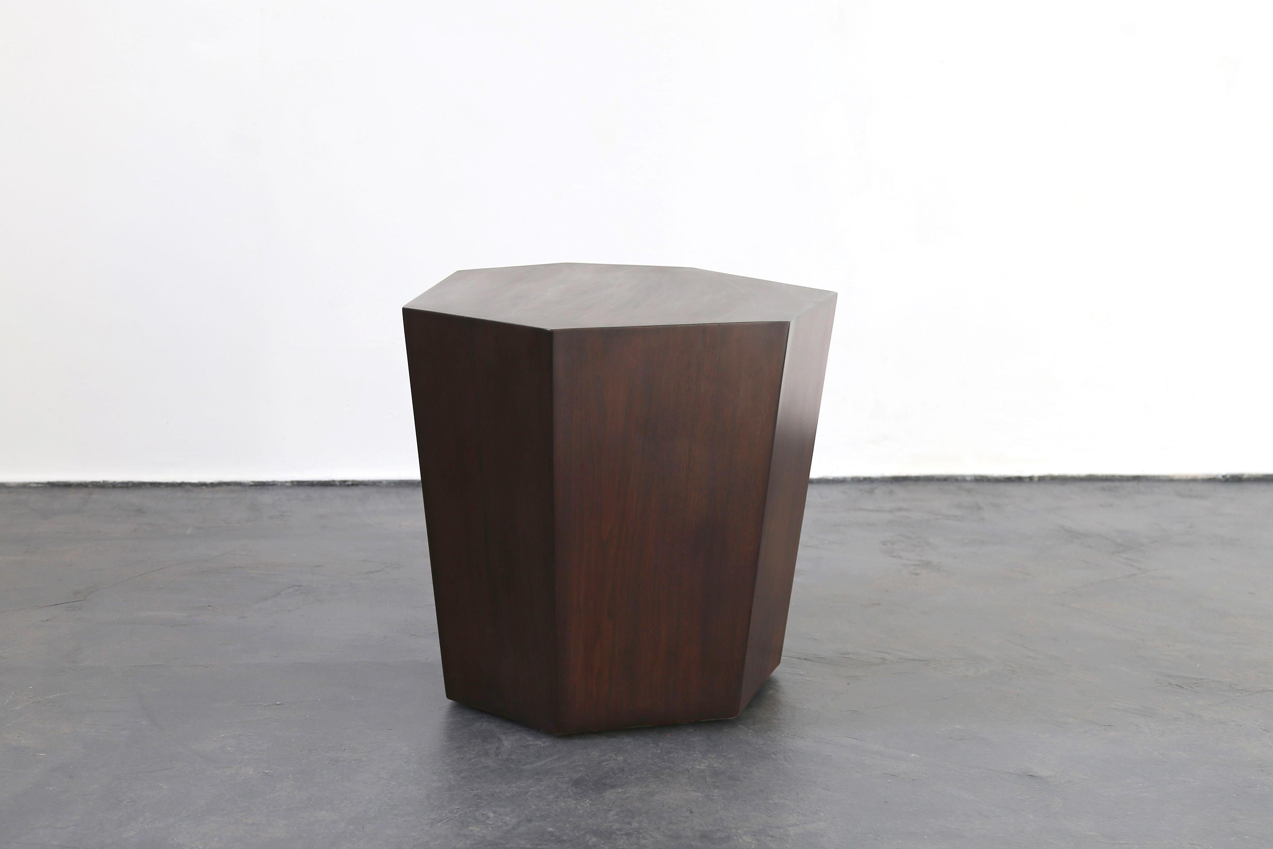 Modern Geometric Occasional Table in Argentine Rosewood from Costantini, Clariss For Sale