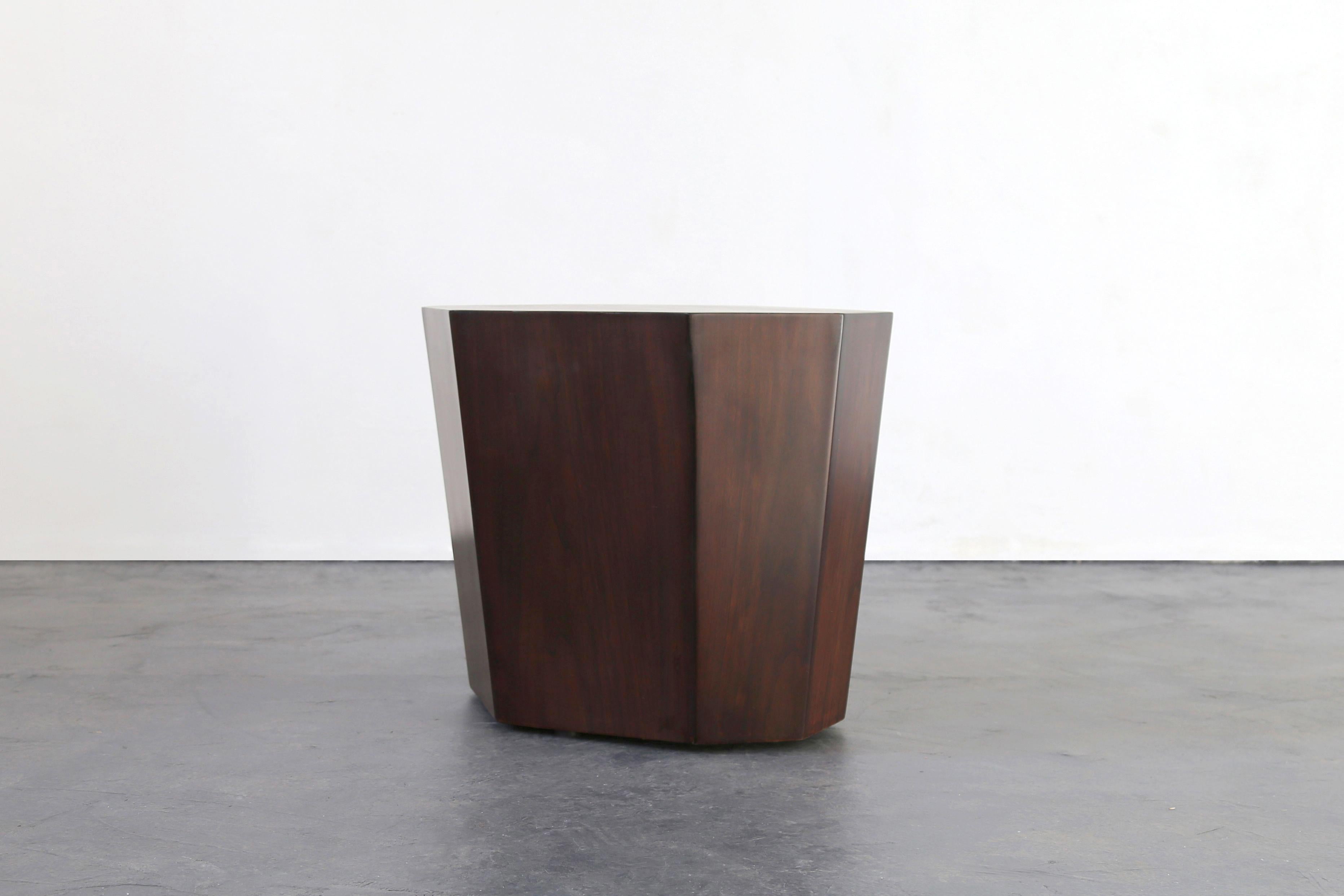 Woodwork Geometric Occasional Table in Argentine Rosewood from Costantini, Clariss For Sale