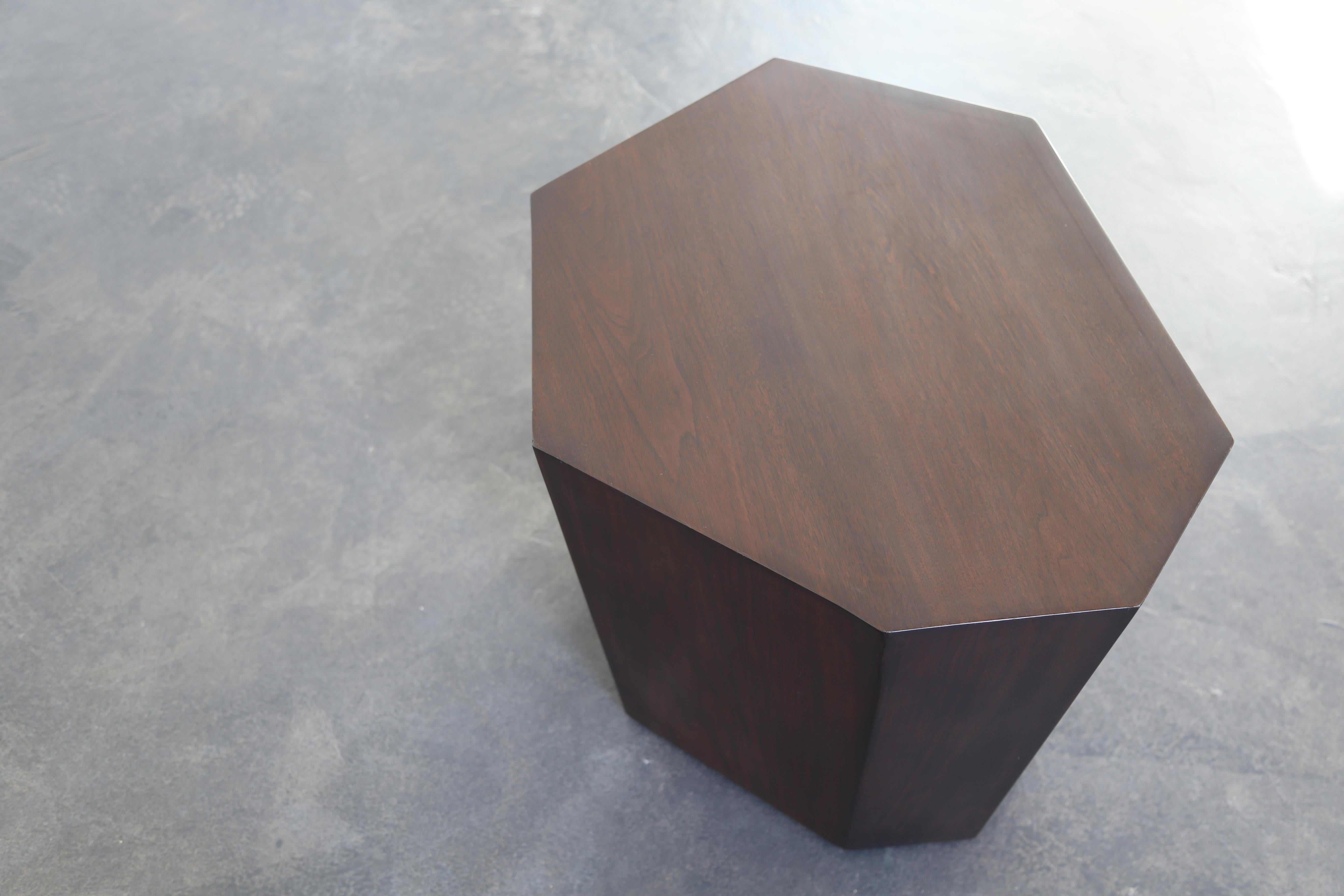 Geometric Occasional Table in Argentine Rosewood from Costantini, Clariss In New Condition For Sale In New York, NY