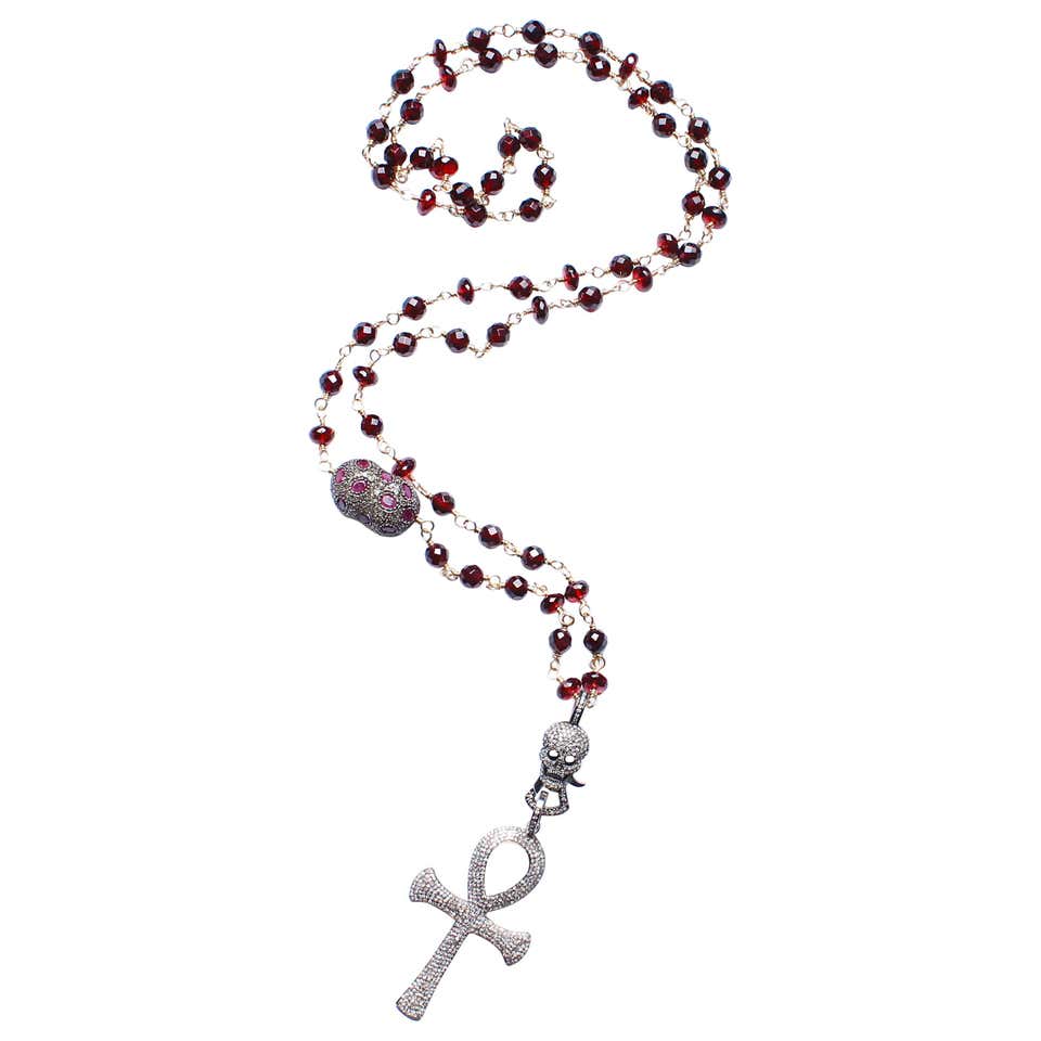 Ruby rosary necklace Clearance