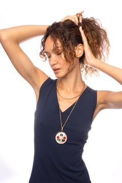 CLARISSA BRONFMAN 14k Gold Peridot "Caracas" Necklace & Citrine Peridot Ebony