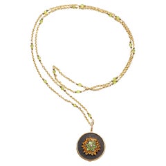 CLARISSA BRONFMAN 14k Gold Peridot "Caracas" Necklace & Citrine Peridot Ebony