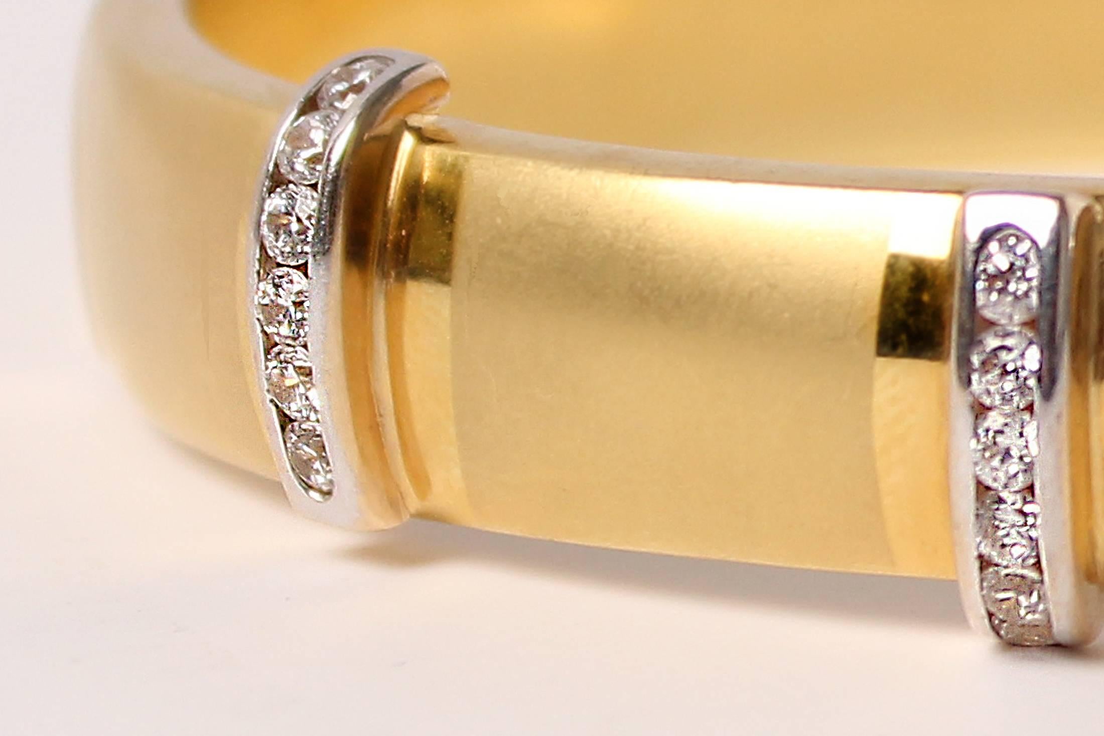 Contemporary Clarissa Bronfman Antique 18 Karat Gold and Diamond Bracelet