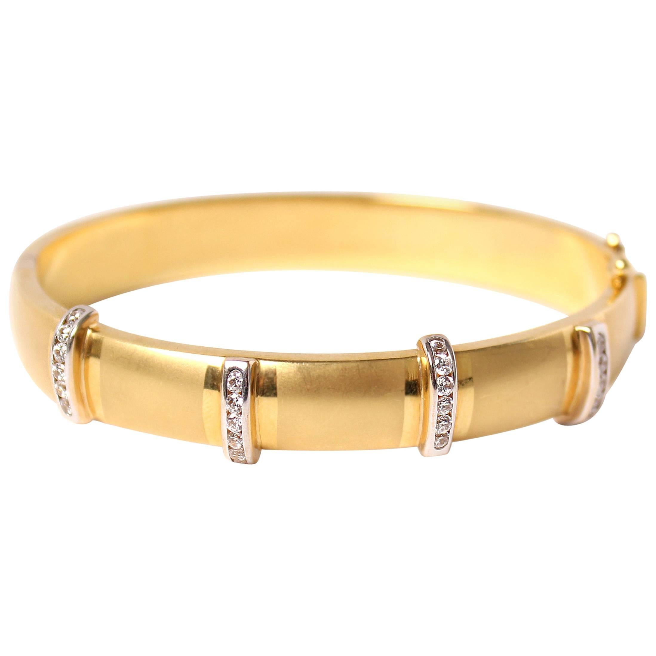 Clarissa Bronfman Antique 18 Karat Gold and Diamond Bracelet