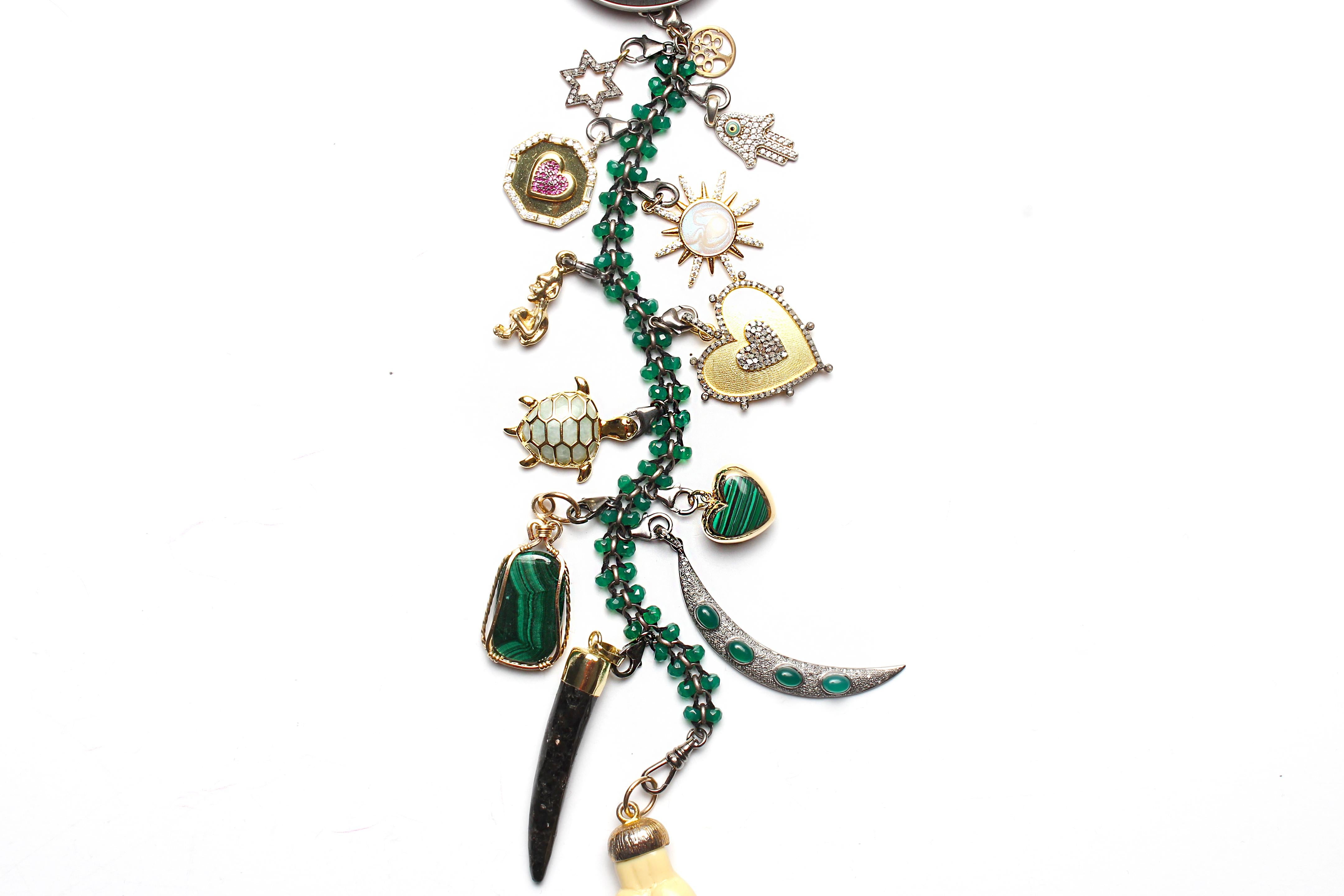 Clarissa Bronfman Artemis ii Smaragd-Gold-Diamant- Malachit-Symbol-Baum-Halskette im Zustand „Neu“ im Angebot in New York, NY
