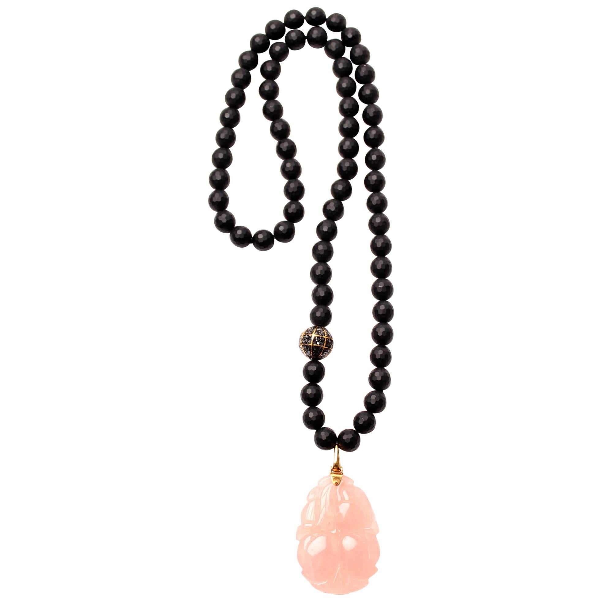 Clarissa Bronfman Buddha Pendant Beaded Necklace