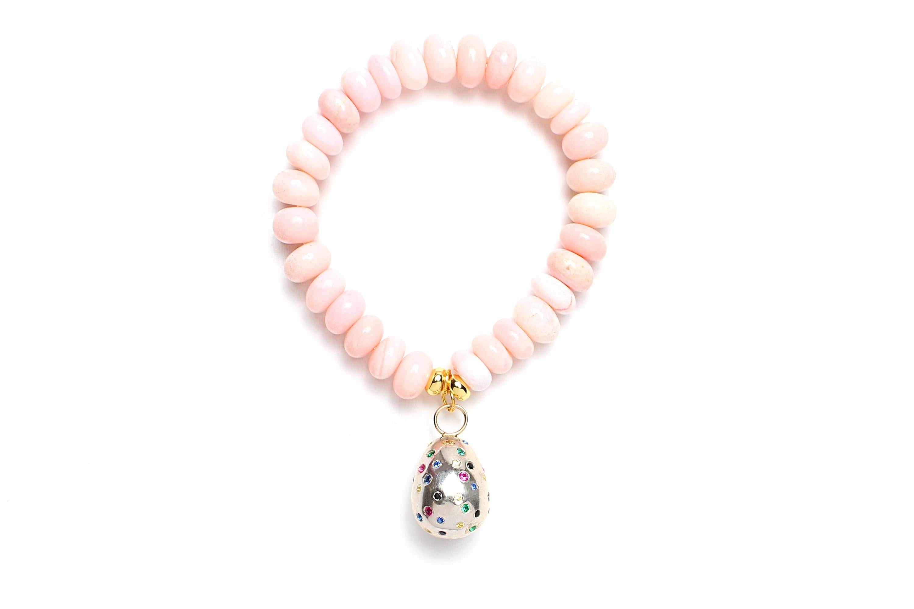 CLARISSA BRONFMAN Cotton Candy Quartz Beaded Bracelet Collection Lot Of 4 in vendita 7