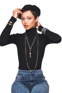 CLARISSA BRONFMAN Couple's Embrace Pendant & Gold Rhodium Diamond Chain Necklace