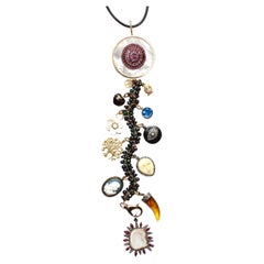 CLARISSA BRONFMAN "Crescendo IV" Collar Ópalo Diamante Oro 14kSímbolo Rubí Árbol