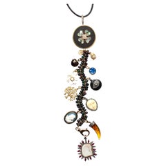 Clarissa Bronfman "Crescendo" Opal Diamond 14k Gold Pearl Symbol Tree Necklace