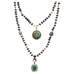 CLARISSA BRONFMAN Diamant Gold Opal Malachit Smaragd Ebenholz Ebony „Carmen“ AchatRosary