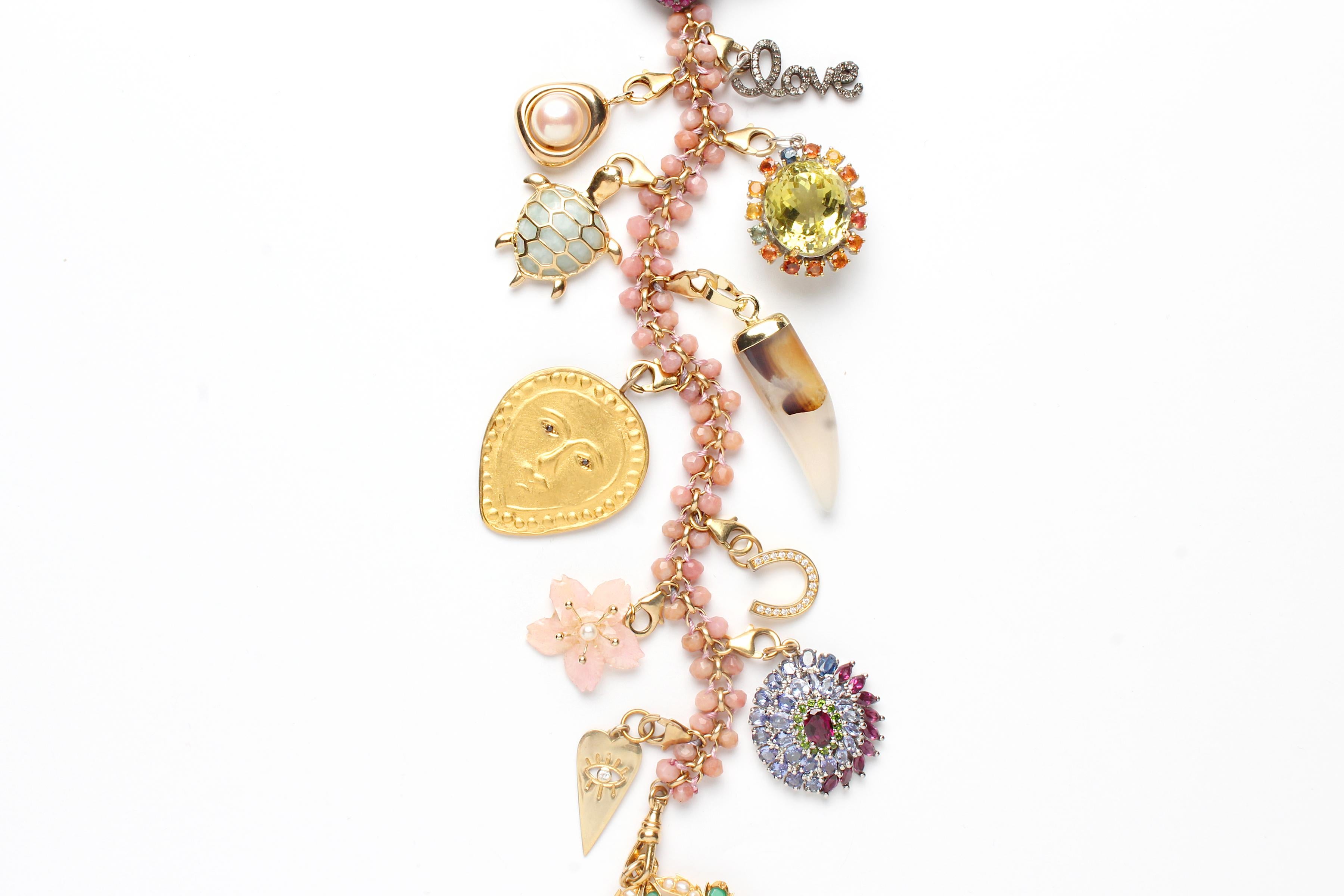 Taille mixte Clarissa Bronfman - Collier Azaelia Jardin Symbol Tree en or et diamant PeridotQuartz en vente