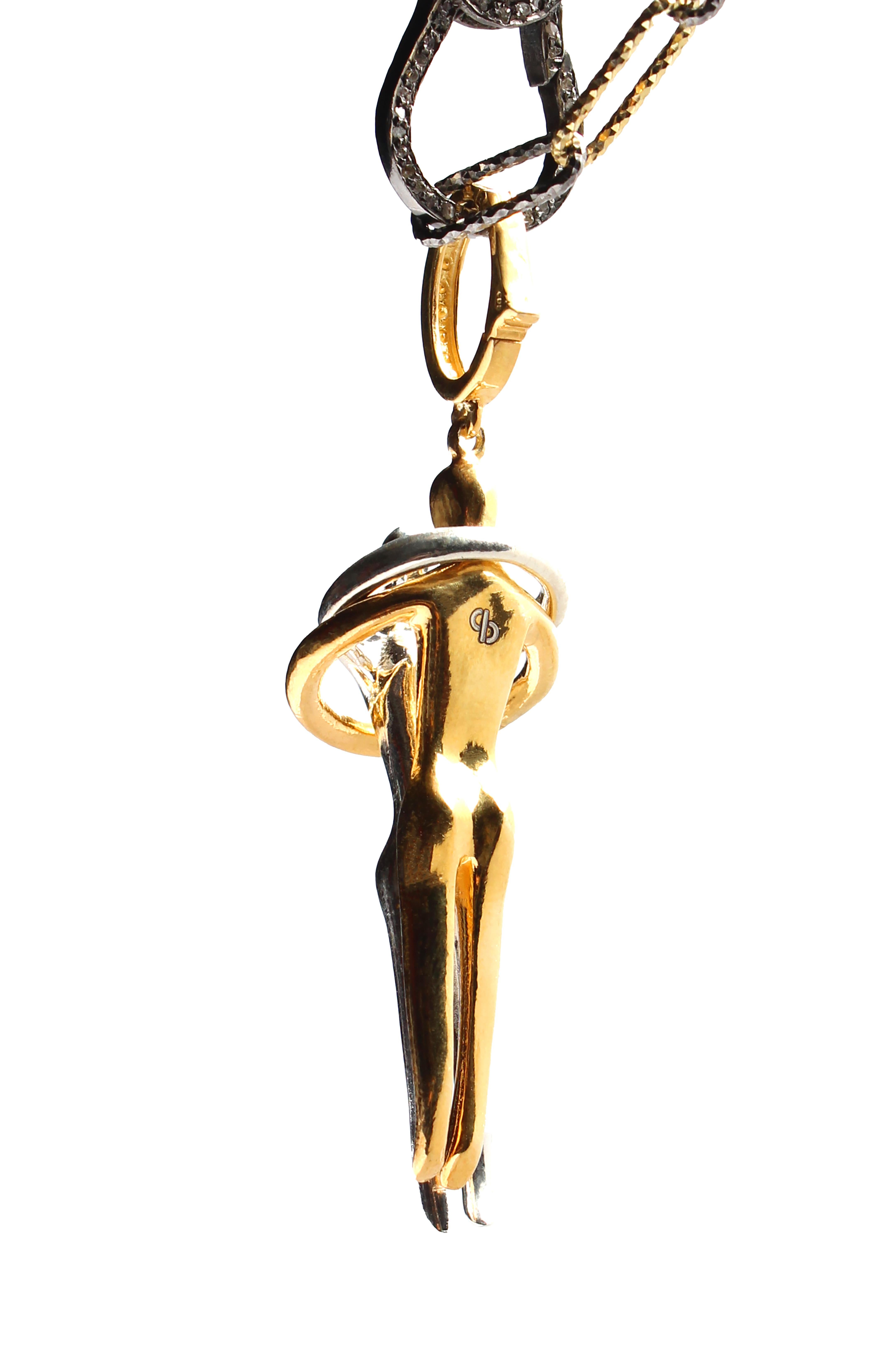 CLARISSA BRONFMAN Colgante de diamantes de oro 