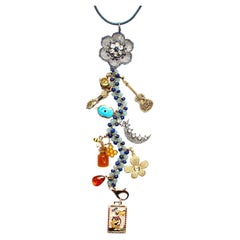 Clarissa Bronfman Epicure II Collar del Árbol de Símbolos de Lapis y Zafiro con Diamantes de 14 kg de oro