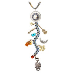 CLARISSA BRONFMAN Epicure IV Saphir Gold Diamant Perle Symbol Baum Halskette