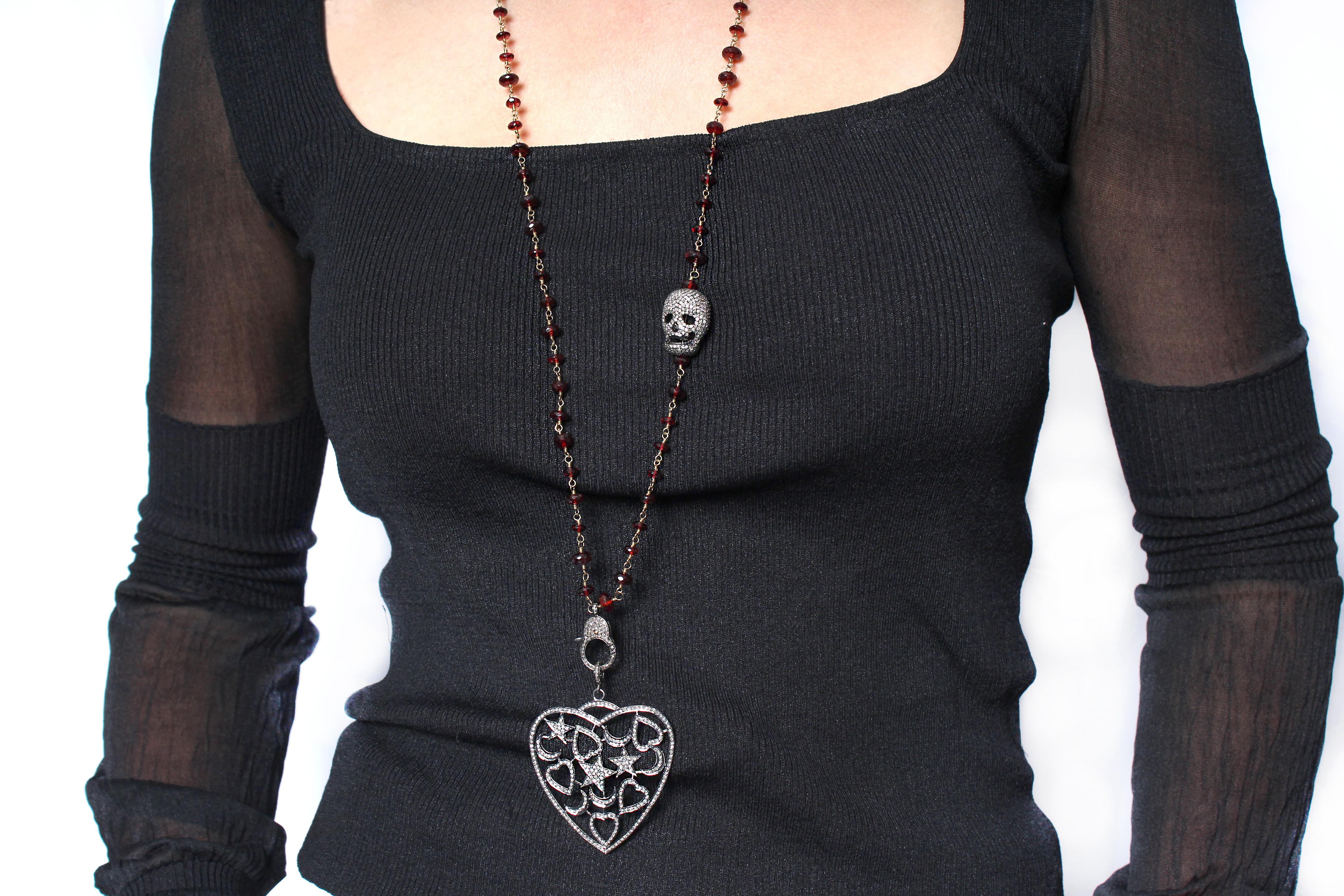 rosary heart necklace