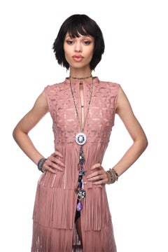 CLARISSA BRONFMAN Gold Diamond Ebony Dove Pendant & Grey Gold Alonso Necklace