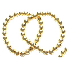 CLARISSA BRONFMAN Hematite 14k gold plated beaded bracelet