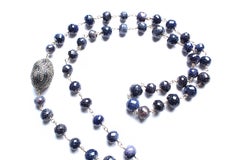Clarissa Bronfman Tourmalin, Ruby, Sapphire, Pearl, Diamond Hummingbird Necklace