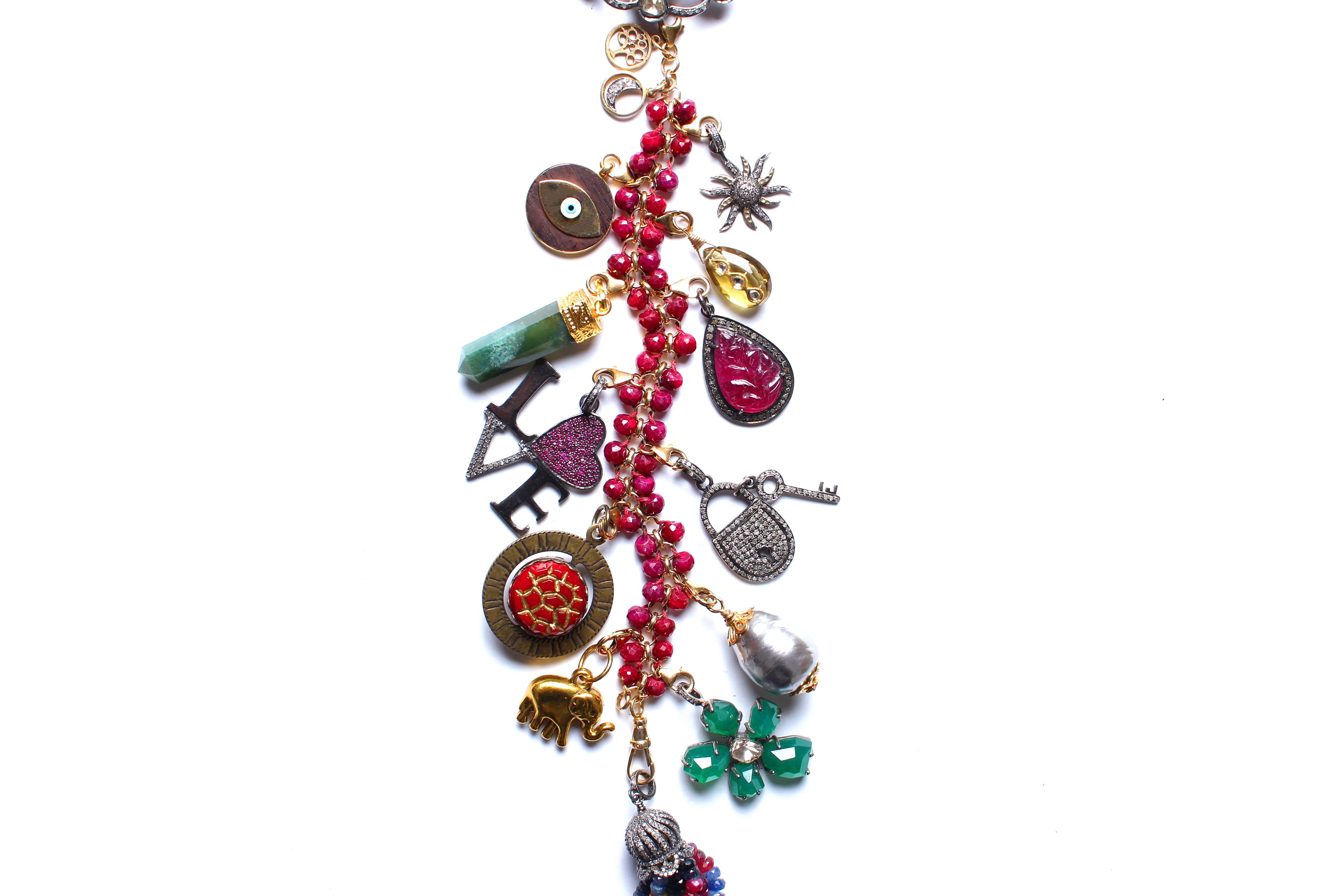 Rose Cut Clarissa Bronfman 'Me, Myself, Divine II' Signature Symbol Tree Necklace