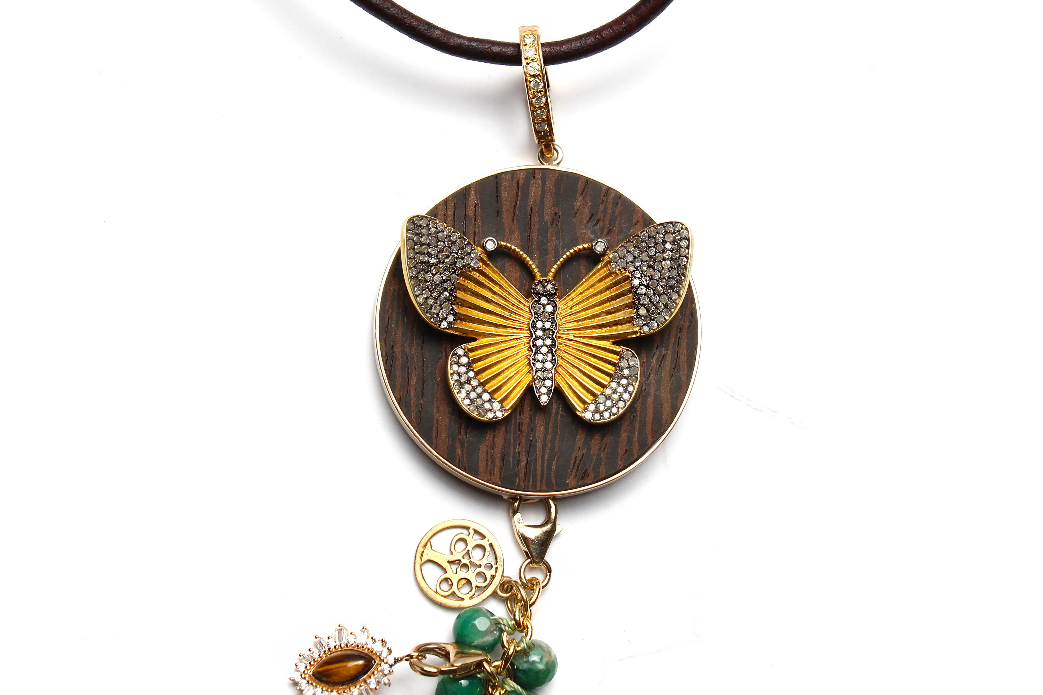Clarissa Bronfman, collier arbre « Metamorphosis » en or 14 carats, diamants et perles Neuf - En vente à New York, NY