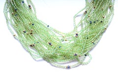 Clarissa Bronfman - Collier de perles à plusieurs brins - Péridot - Lapis - Saphir - Or 14k