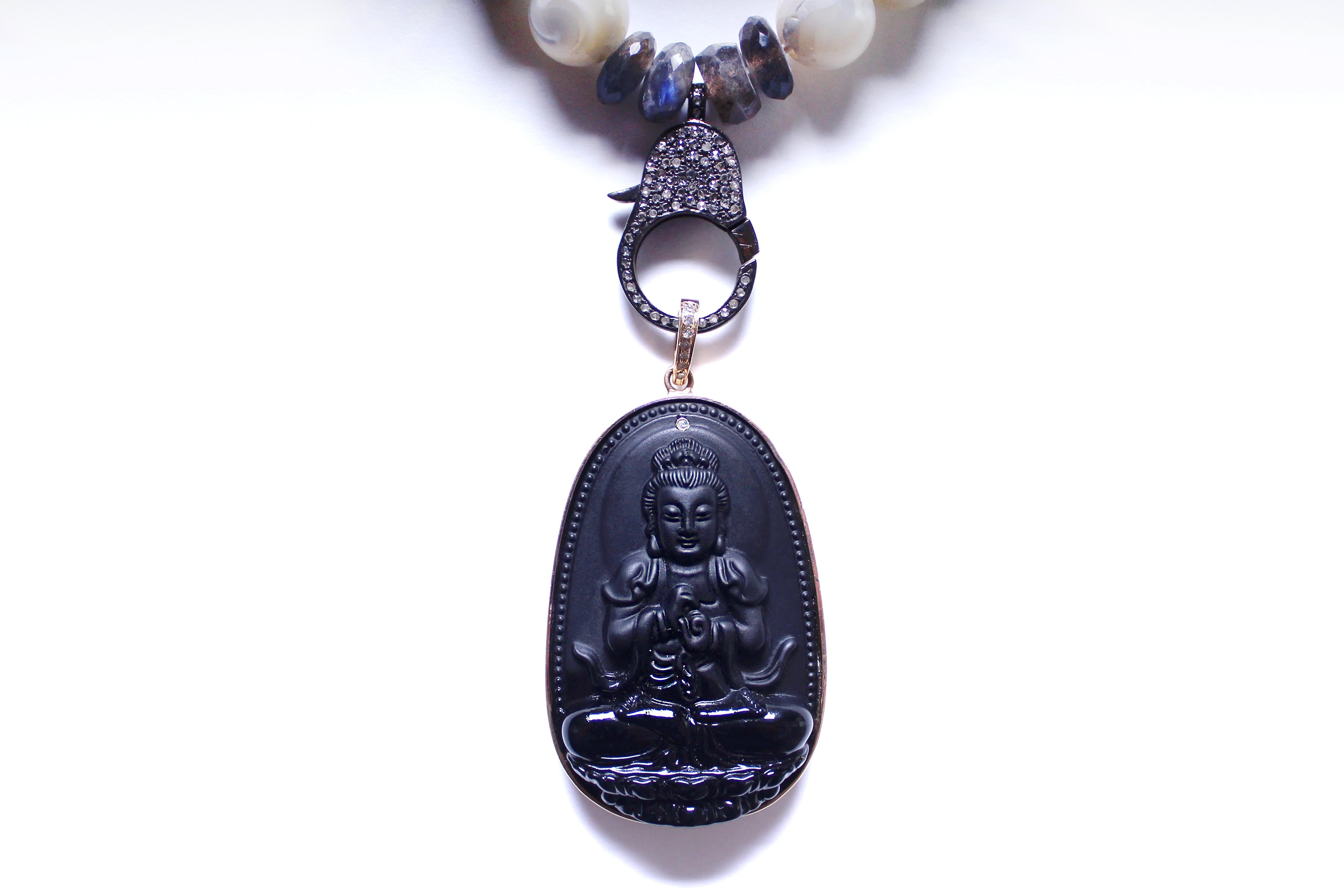 opal buddha pendant