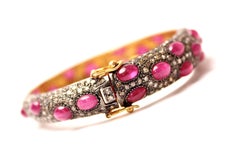 Clarissa Bronfman Ruby and Diamond on Silver Bracelet