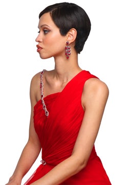 Clarissa Bronfman Rubin und Diamant Statement-Kronleuchter-Ohrringe