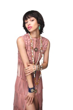CLARISSA BRONFMAN Ruby Diamond Bone Necklace & Ruby Rainbow Moonstone Pendant