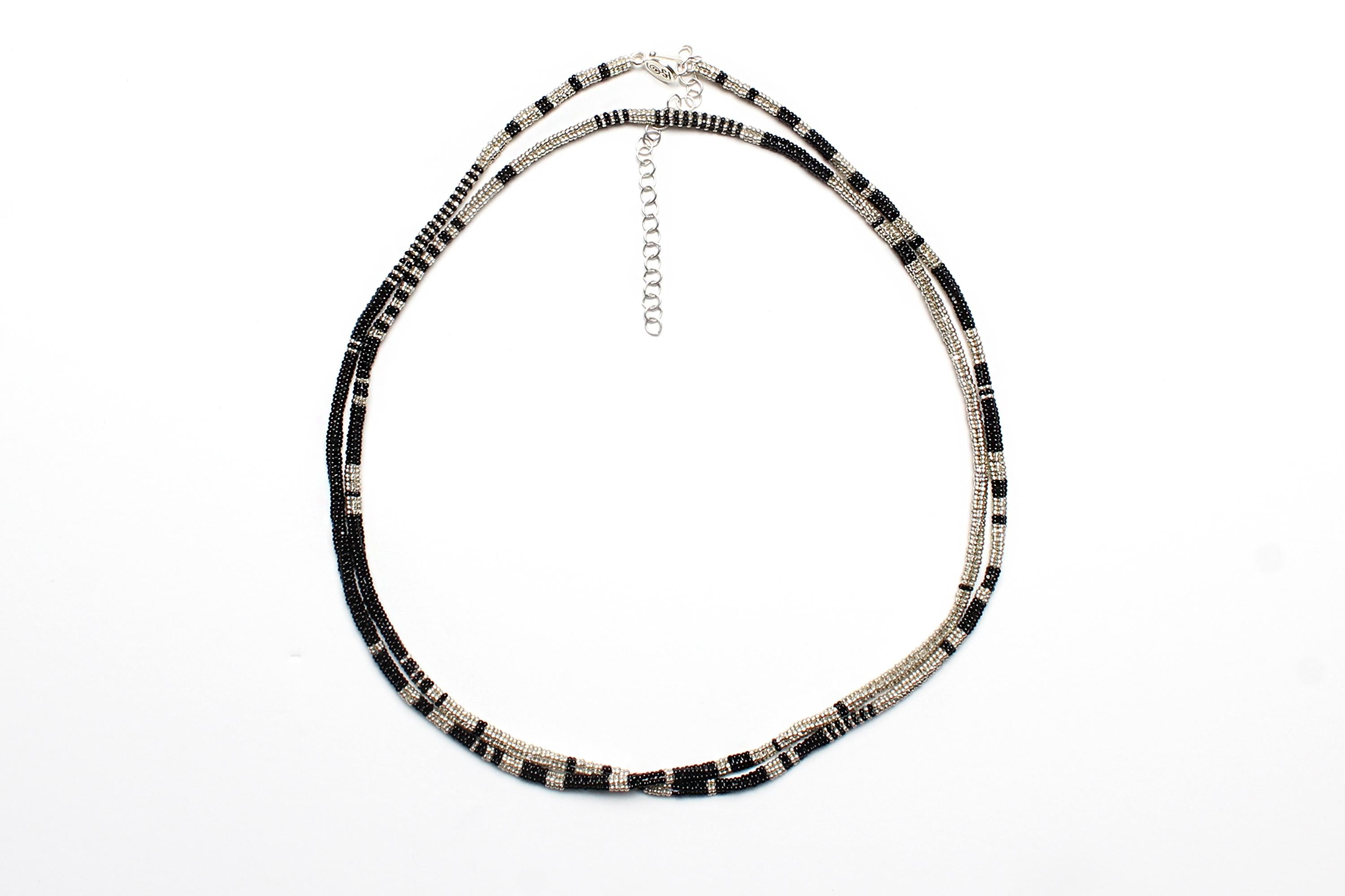 CLARISSA BRONFMAN Sapphire Pearl Diamond Pendant & Black Silver Alonso Necklace For Sale 5