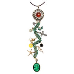 Clarissa Bronfman Selva Magica II Diamant Gold Smaragd Bernstein Symbol Baum Halskette