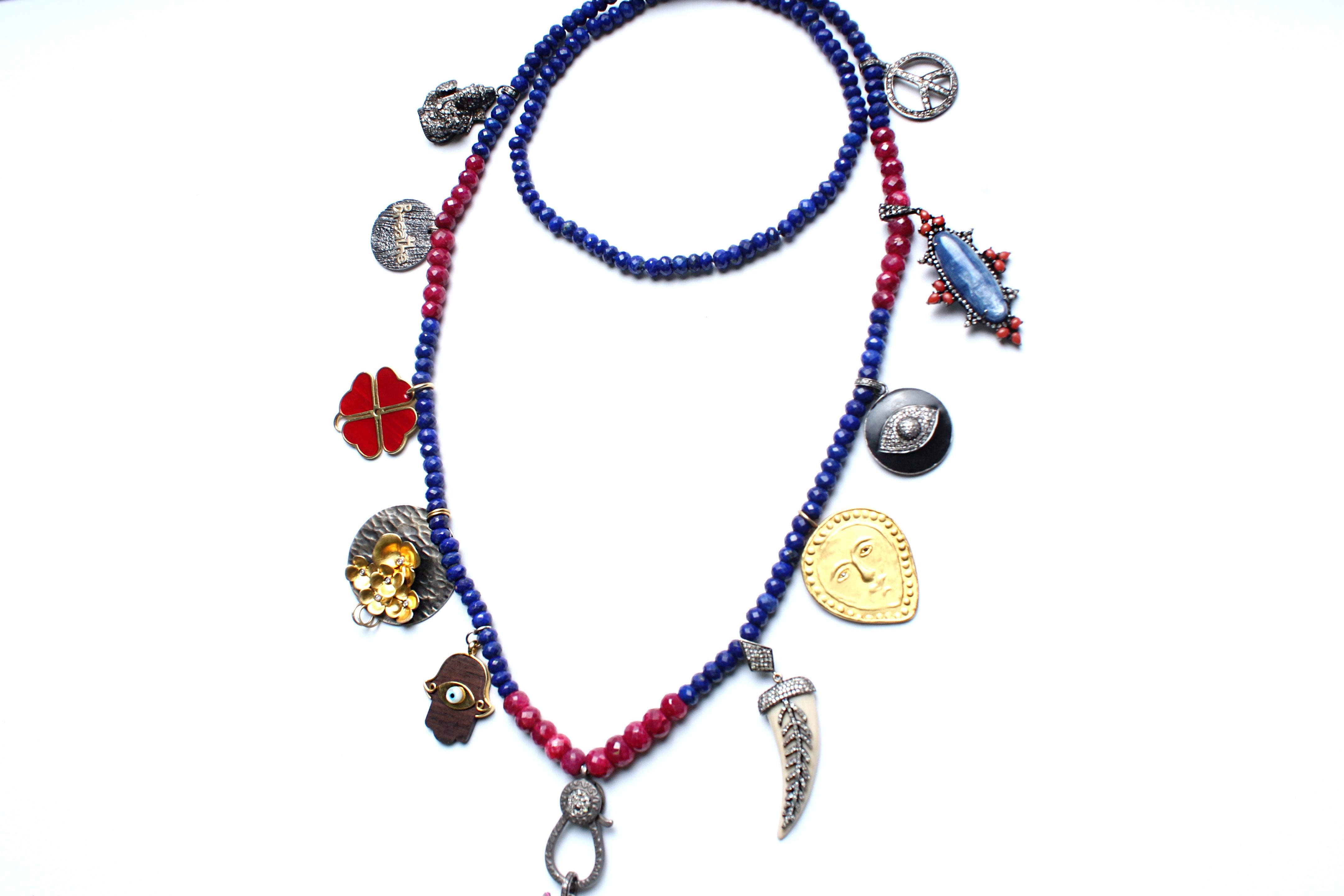 Contemporary Clarissa Bronfman Signature Birthday Necklace with Hummingbird Pendant