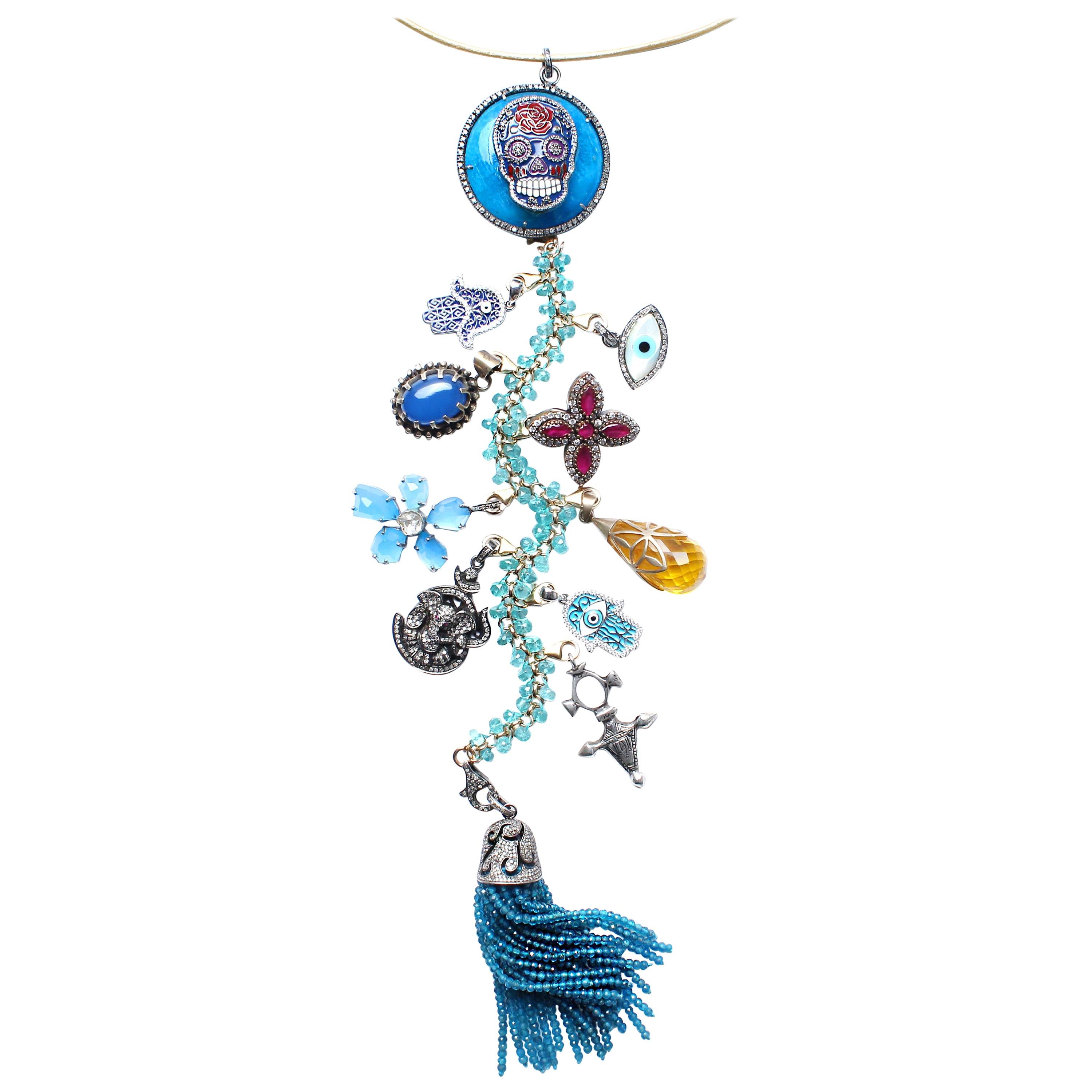 Clarissa Bronfman Signature 'Eternal Fun' Symbol Tree Necklace