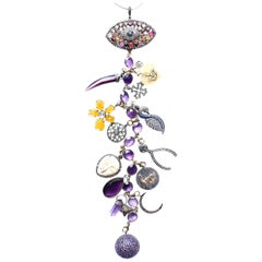 Clarissa Bronfman Signature 'Eye Am Adored' Symbol Tree Necklace/Charm Bracelet
