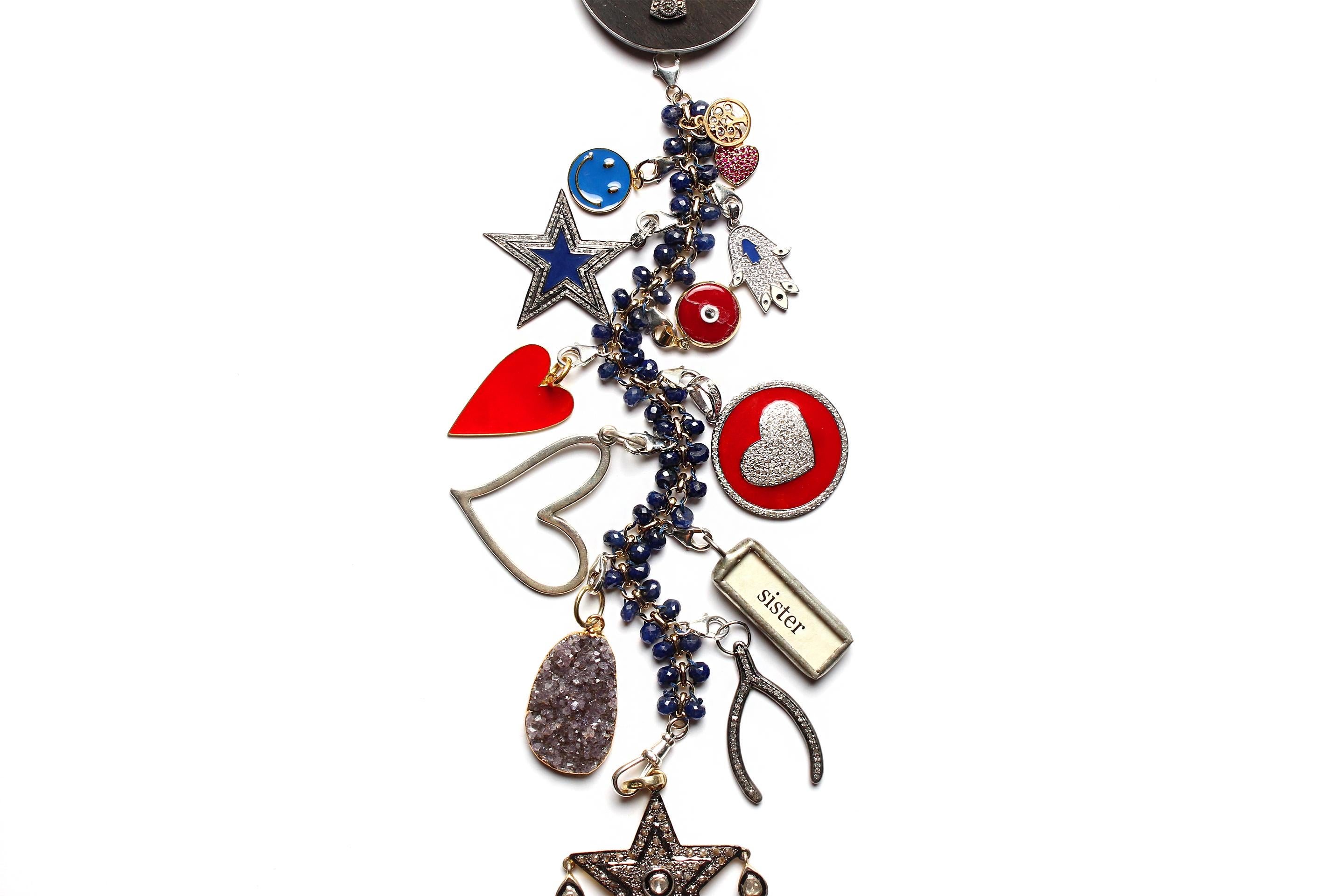 Clarissa Bronfman Signatur „Imagine“ Symbol Baum Halskette für Damen oder Herren