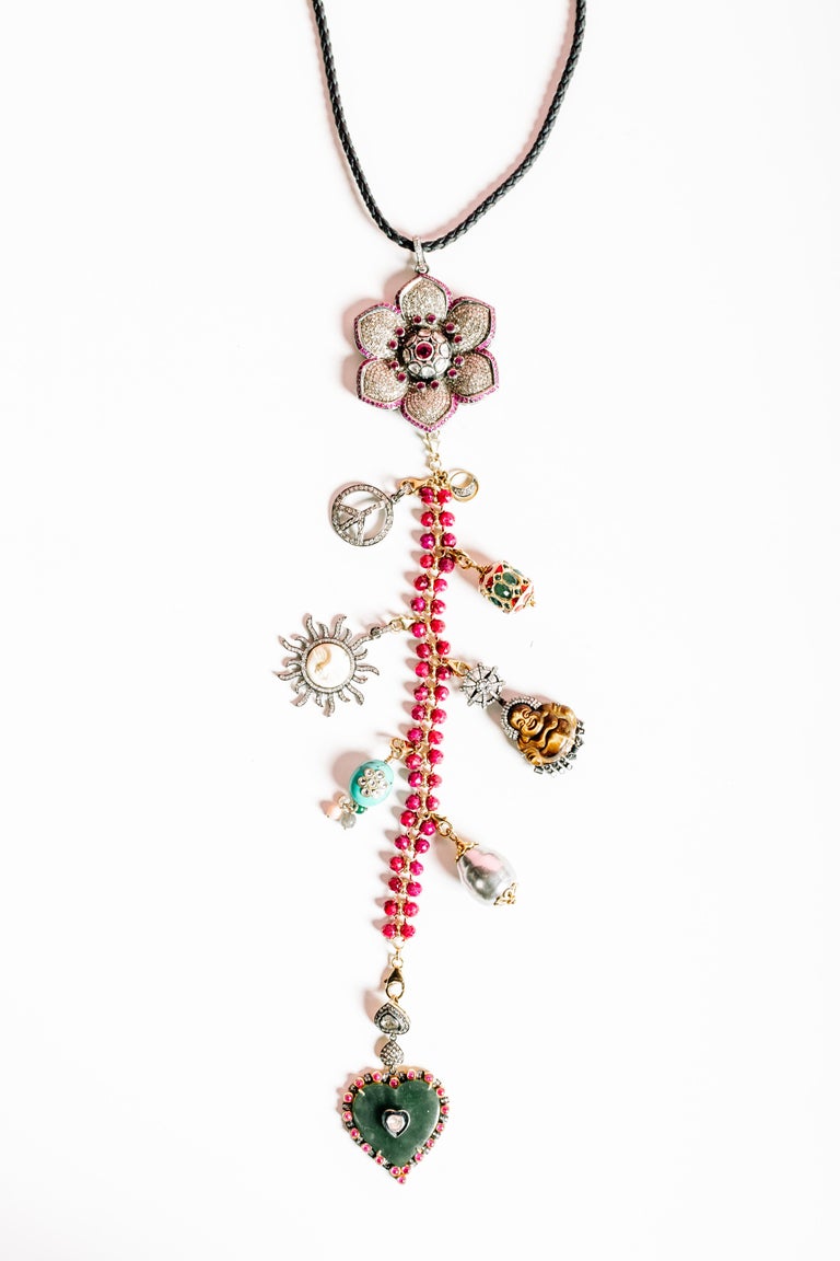 Clarissa Bronfman Signature 'Reine Du Soleil' Symbol Tree Necklace at