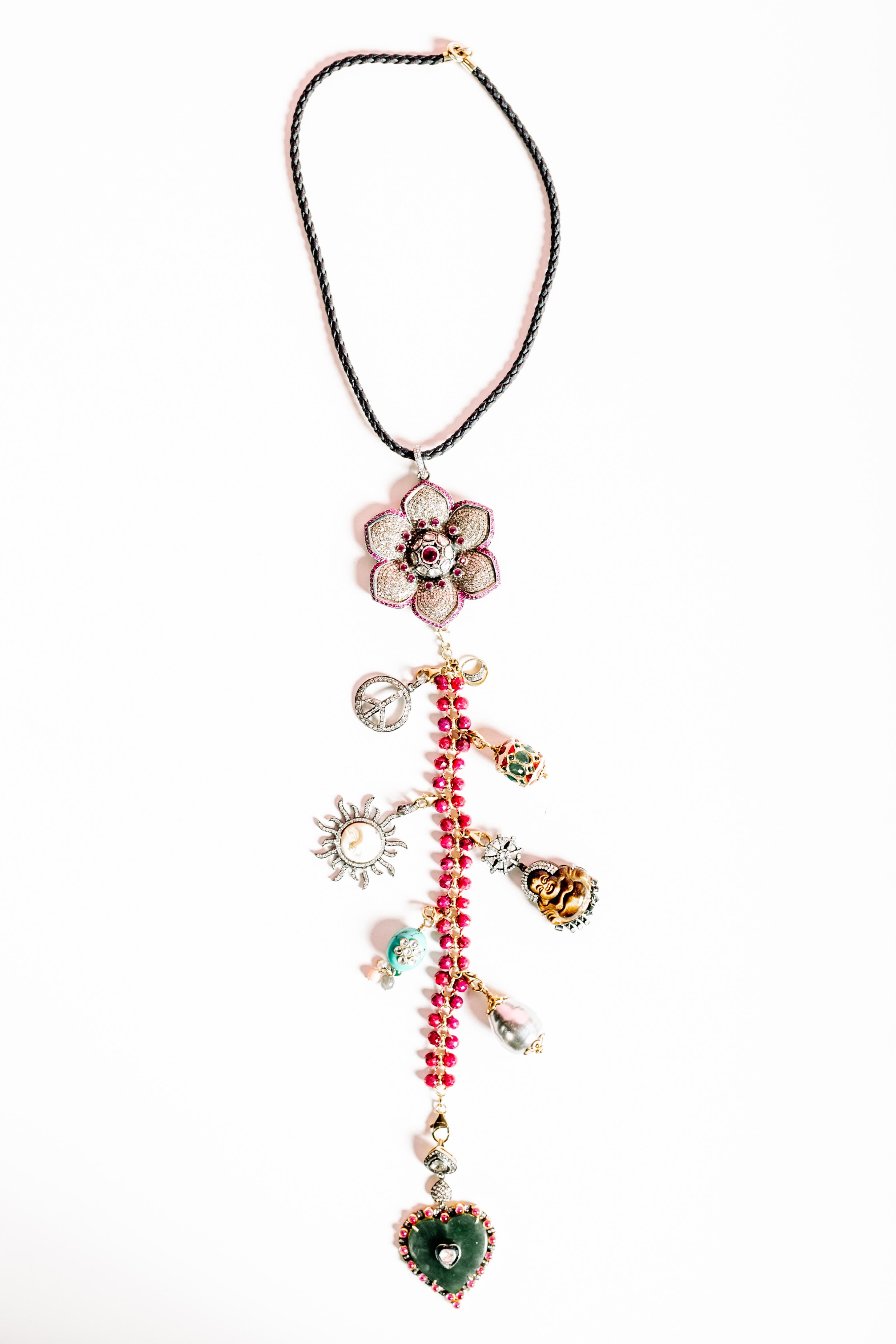 Contemporary Clarissa Bronfman Signature 'Reine Du Soleil' Symbol Tree Necklace