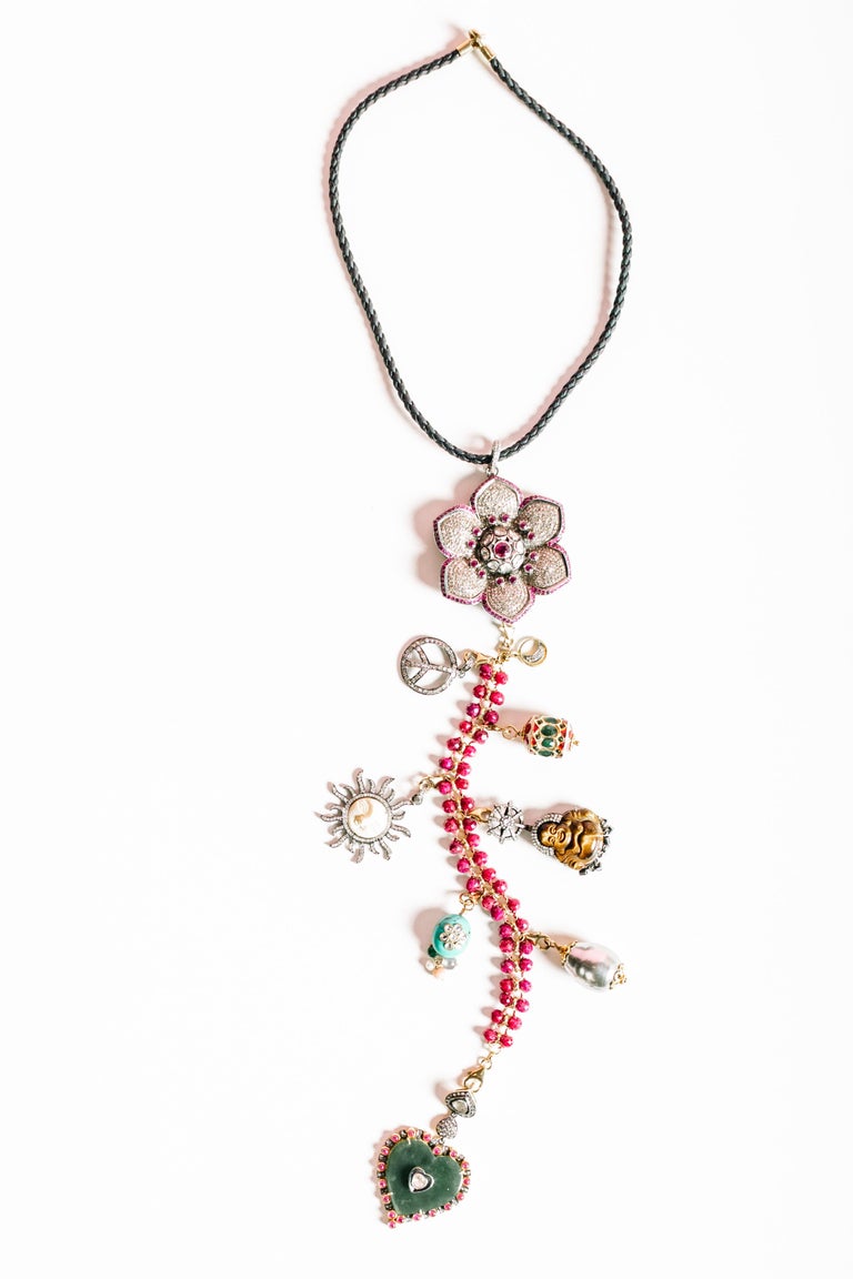 Clarissa Bronfman Signature 'Reine Du Soleil' Symbol Tree Necklace at